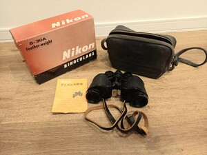 Nikon ニコン 8×30 8.5° 双眼鏡 NIPPON KOGAKU アウトドア ケース付き レトロ 中古 保管 現状品 k1154