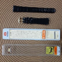 クロコダイル　ワニ革　17㎜　17ミリ　バンド　ベルト　黒　バネ棒付　ステンレス美錠　￥14,300(税込)_画像3