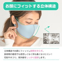 【お得12枚入り・黒】冷感マスク 個別包装 洗えるマスク 立体 接触冷感 ひんやり 繰り返し使える 冷たい 涼しい 春夏 快適 男女兼用_画像4