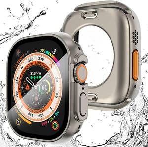 チタンゴールド 40mm 360度全面防水 [AMAPC] 【2023冬強化版】 for Apple Watch ケース 41mm
