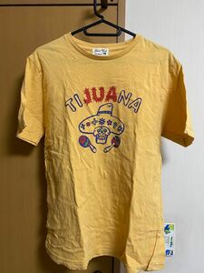 グローバルワーク　Tシャツ　イエロー　メキシカンスカル