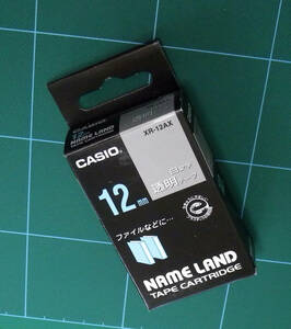 CASIO name Land cartridge white character / transparent tape XR-12AX [ unopened ]