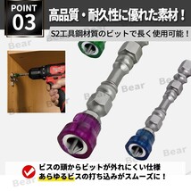 電動ドライバー ソケットアダプター ソケットビット インパクト ドリル ビット レンチ 磁石 マグネット プラス スクリュードライバー 六角_画像4