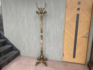 sa6633M* West antique brass × onyx marble coat hanger height approximately 182cm*