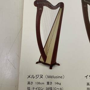 フ6634M★CAMAC HARPS カマック・ケルティックハープ Melusine メルジヌ マホガニー 38弦 ソフトケース付き 弦楽器 フランス製★の画像9