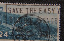 【済19】1次国立公園 磐梯朝日24円 米国標語印+和櫛/27.11.27 発行40日後使用例_画像2