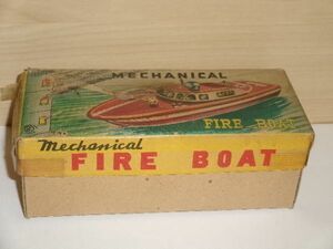 [ブリキ]草間商店 Mechanical FIRE BOAT　スクリューが取れてます