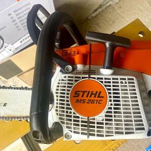 【送料無料】 STIHL エンジンチェンソー MS 261C メンテナンス工具 箱あり ほぼ新品 チェンソー MS261C-M 45cm スチールの画像4