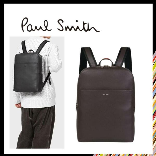 ○★新品 未使用 Paul Smith インレイドストライプ ビジネスリュック○●