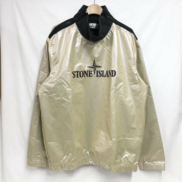 ○★新品未使用　STONE ISLAND（ストーン・アイランド）　リフレックス マット ポップオーバー モックネックジャケット　L　ゴールド★○