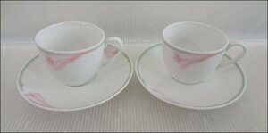 Bana8◆Noritake/ノリタケ Primadura/プリマデュラ シンフォニーライン カップ＆ソーサー 2客セット