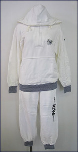 Bana8・衣類◆PADI パディ フード付き 上下 セットアップ スウェット 白 ダイビング