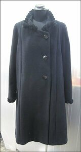 Bana8・衣類◆BONCILIE ボンシリエ アンゴラ 羊毛 ヌートリア ロングコート 黒 9AR