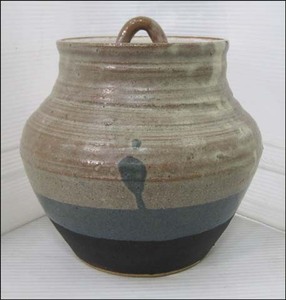 Bana8◆未使用◆こぶ志焼 水指 民芸陶器 茶道具 茶道 陶磁器