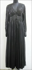 Bana8* одежда * три . длинный рукав длинное платье украшен блестками чёрный party формальный исполнение .