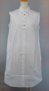 Bana8・衣類◆DIESEL/ディーゼル ノースリーブ シャツ ワンピース サプリ ボタン ホワイト XS