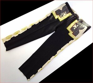 Bana8・衣類◆大特価◆ETRO/エトロ ウールパンツ 和風柄 ブラック系 42からサイズUP商品
