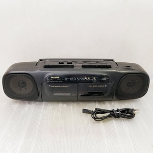 Bana8◆再生機能のみ確認済◆aiwa/アイワ　ステレオラジオカセットレコーダー CS-W31 2カセット/ラジオ