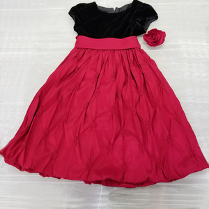 Bana8・衣類◆Mikarden LONDON ドレス フリル 子供服 レッド×ブラック サイズ14　発表会/結婚式/パーティー