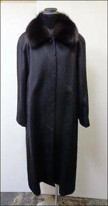 Bana8* clothes *BELTA BUONO/ Belta Bvono cashmere cashmere long coat black 13 number collar fur 