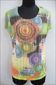 Bana8・衣類◆ヴィアファブリカ 半袖シャツ Tシャツ カラフル 花柄 サイズ:M