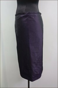 Bana8・衣類◆MaxMara/マックスマーラ ナイロン地 タイト スカート パープル系 38 シンプル ボトムス