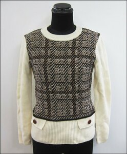 Bana8・衣類◆DAKS ダックス 長袖 ニット セーター 38サイズ ラメ糸