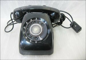 Bana8* Junk * Showa Retro black telephone 600-A1 OKI antique telephone machine 