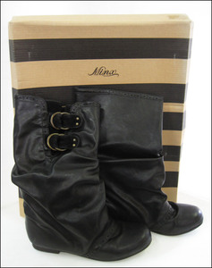 Bana8◆Minx ミンクス ブーツ シンプル 黒 S 靴