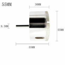 55mm ダイヤモンドホールソー コアビット 超硬 切削 陶器 大理石 ガラス タイル など 穴あけ 55 mm_画像2