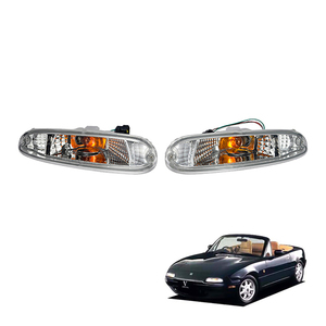 Mazda Eunos Roadster NA6CE NA8C フロント クリアchrome Bumper leftright オレンジBulb ソケットincluded DEPO製　