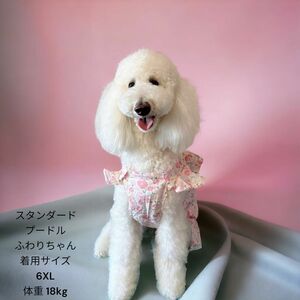 期間限定送料無料/大型犬/超大型犬/春夏新作/ピンク花柄ワンピース/犬服/ドッグウェア/4XL