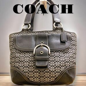 COACH コーチ レザー キャンバス ハンドバッグ トートバッグ 肩掛け シグネチャー　レディース　メンズ　 腕かけ トート