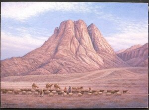 Art hand Auction [GLC] Hiroaki Matsuo, Ölgemälde „Berg Sinai Nr. 30. Ein Maler, der weiterhin das Heilige Land malt. ◆Ein großes Meisterwerk!, Malerei, Ölgemälde, Natur, Landschaftsmalerei