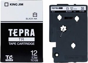 キングジム テープカートリッジ テプラTR 12mm TC12S 白