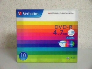  не использовался товар Verbatim балка Bay tam( Mitsubishi Chemical носитель информации ) данные для DVD-R 5mm кейс входить 4.7GB 10 листов упаковка DHR47JP10V1 бесплатная доставка 