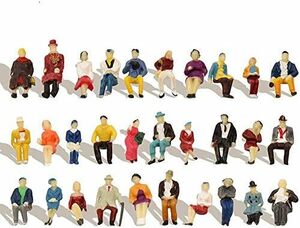  building model railroad model equipment ornament box garden .. collection 60 pcs insertion .1:87 geo llama painting person seat .... doll put on seat person human figure 