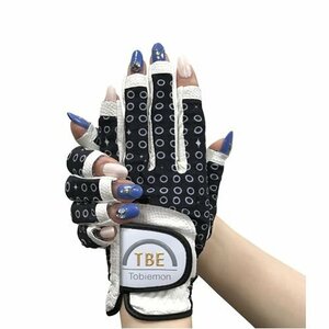 Новые женские перчатки для гольфа Hiemon (обе руки) 20 ~ 21 см Простой в эксплуатации смартфон с вырезом кончиками пальцев типа T-LG-BL