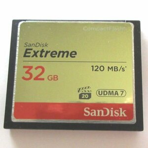 中古品 SanDisk CFカード(コンパクトフラッシュ) 32GB Extremeシリーズ 最大120MB/s