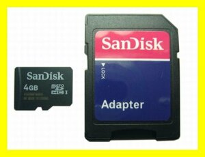 Новый Sandisk Micro SDHC4GB SD Адаптер Class4
