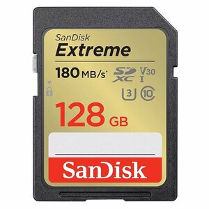 新品 SanDisk 高速転送 SDXCカード 128GB Extreme UHSスピードクラス3 180MB/s