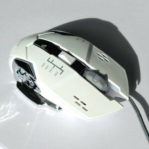  new goods USB mouse wire / optics type 4 -step DPI button macro function installing game mouse white 