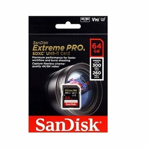 新品 SanDisk 高速転送 SDXCカード 64GB 300MB/s UHS-II Class3 SDSDXDK-064G-GN4IN