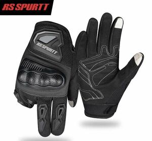 グローブ メッシュ 手袋 バイクグローブ サイクリング スマホ操作対応 大人気 新品 送料無料 黒色 XXLサイズ