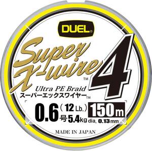 DUEL (デュエル) PEライン 釣り糸 スーパーエックスワイヤー4 【 ライン 釣りライン 釣具 高強度 高感度 】 0.6号