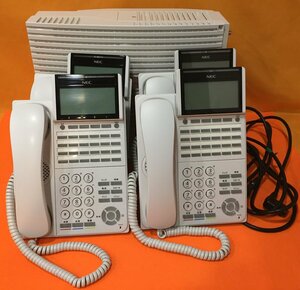 NEC business phone . equipment IP8D-3KSU-B1+DTK-24D-1D(WH) 4 pcs +IP8D-CCPU-A1+IP8D-082U-A1+IP8D-IPTU-A1 unit attaching 