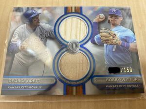 150枚限定　Bobby Witt Jr George Brett 2024 Topps Tribute Baseball Dual Relic デュアルバットカード ボビーウィット Royals シリアル