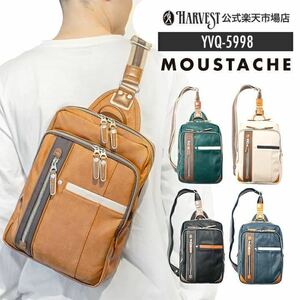 ☆ 大人気 メーカー品切れ ハーベスト harvest MOUSTACHE/ムスタッシュ ボディバッグ メンズ/レディース 合皮 A4 YVQ-5998 ネイビー ☆