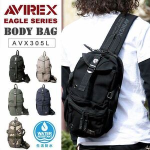 * free shipping large price decline Avirex [AVIREX] body bag AVX305L black last price brand bag the lowest price new goods regular goods *