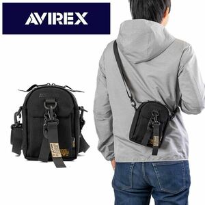 AVIREX アビレックス ショルダーバッグ ミニ メンズ レディース ショルダーバック ショルダー ベルトポーチ アヴィレックス AX 3016 クロ